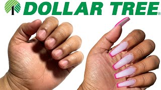 DOLLAR TREE ACRYLIC NAILS AT HOME ALL PRODUCTS ONLY $1  *NOT CLICKBAIT*