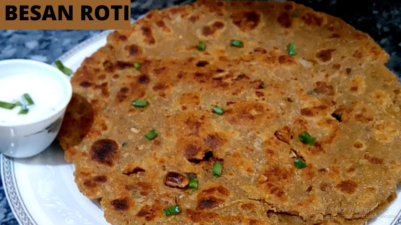 Missi Roti With Leftover Dal Besan Roti/Missi Roti With Leftover Daal/Gram Flour Flat Bread/Missi