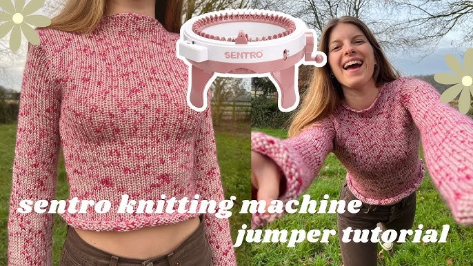 Knitting a top using my Sentro Knitting Machine #shorts #knitting 