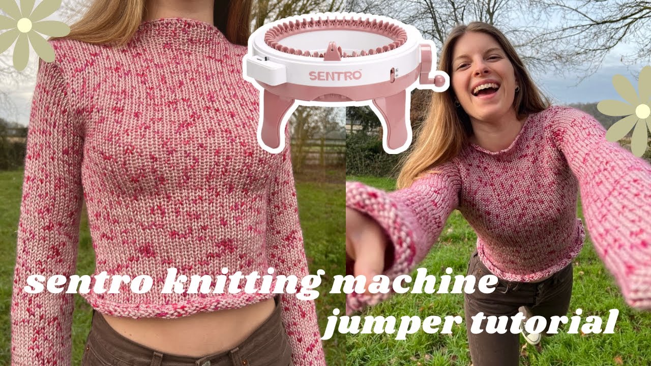 I Made A Jumper On My Knitting Machine!  How To Make A Sweater On The  Sentro 48 Knitting Machine 