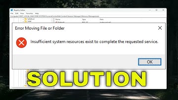 Insufficient System Resources Exist to Complete the Requested Service in Windows 11/10 [Solution]