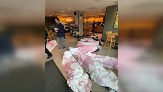 'Here to stay until our demands are met': UVic protesters shut down campus Starbucks