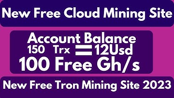New Free Cloud Mining Site | Free trx mining website 2023 |Trx Mining App |Free Crypto |Free Tron