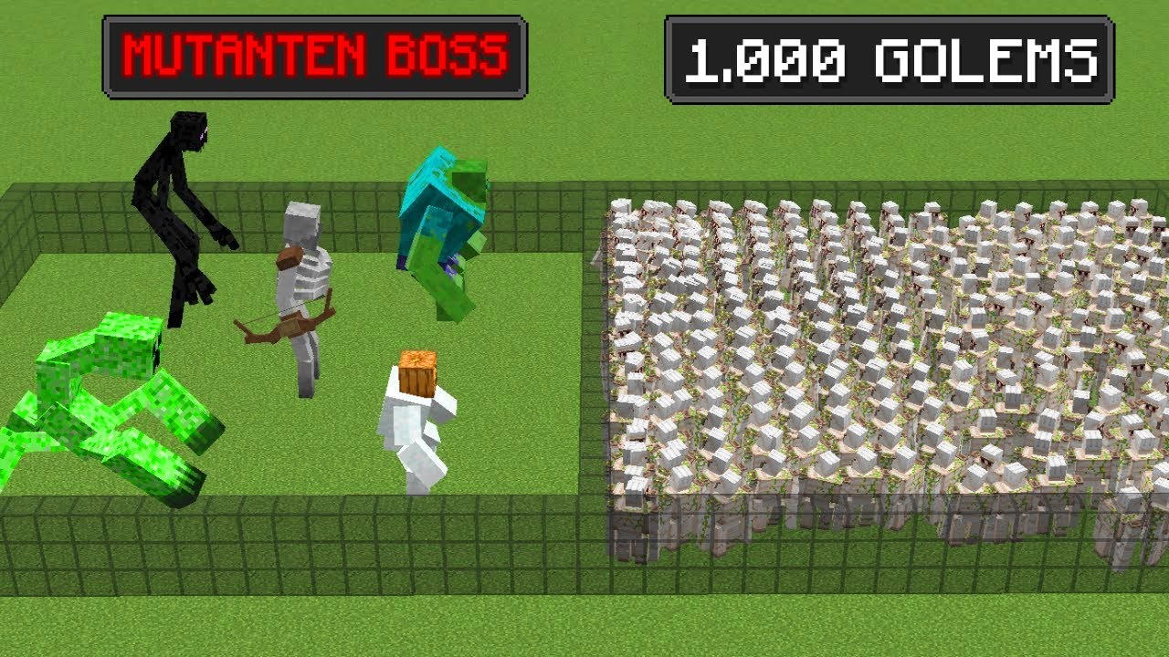 1000 EISENGOLEMS vs. ALLE MUTANTEN BOSSE 😯