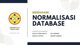 RINGKASAN NORMALISASI DATABASE