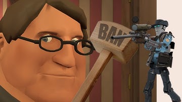 Dumb TF2 cheater/bot hoster gets VAC kicked repeatedly trying to join tf2 match.