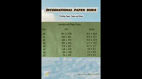 printing paper Types and size Popular paper size and formats A0, A1, A2, A3, A4, A5, A6, A7, A8 ; A0