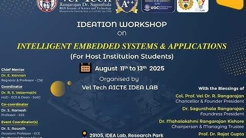Ideation Workshop on "INTELLIGENT EMBEDDED SYSTEMS & APPLICATIONS" through Idea Lab by AICTE