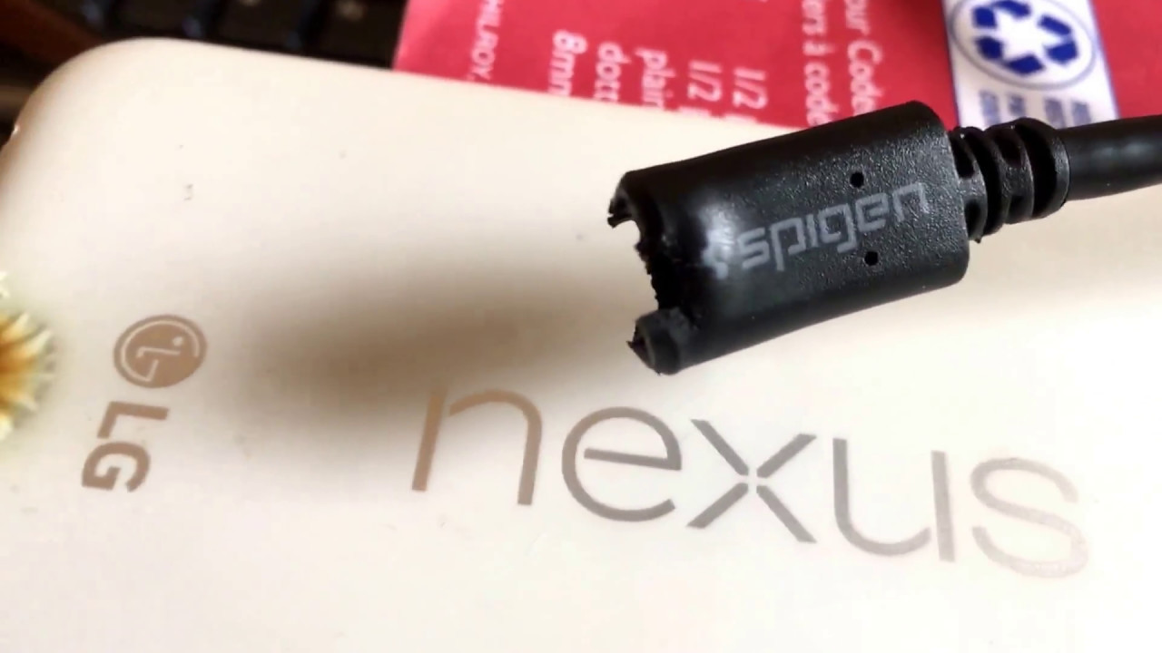SPIGEN USB 3.1 Cable caught fire and burned Nexus 5X phone YouTube