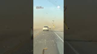 “CORNado” blows across Nebraska roadway