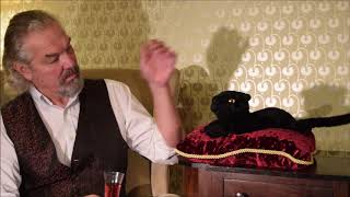 Kat the robotic cat interacting with his creator, Ian B Dunne