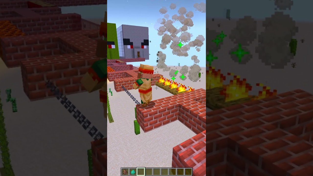 O VILAGER VAI SOBREVIVER??? kkkkkkkkkkk  #shortsminecraft #minecraft