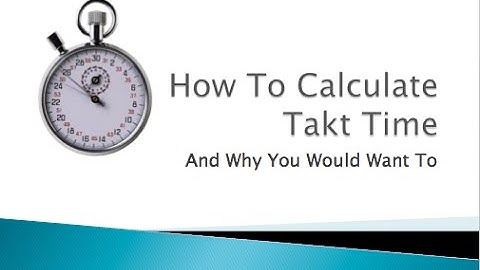 Beginning Engineers Takt Time