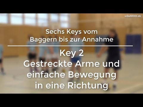 Stefan Hübner - Baggern/Annahme - Key 2: Gestreckte Arme und einfache Bewegung in eine Richtung