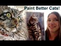 How to Paint Cats - 10 Tips - Whiskers, Eyes, Fur, stripes,  Free Photos,  background ideas & More!