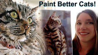 How to Paint Cats  10 Tips  Whiskers, Eyes, Fur, stripes,  Free Photos,  background ideas & More!