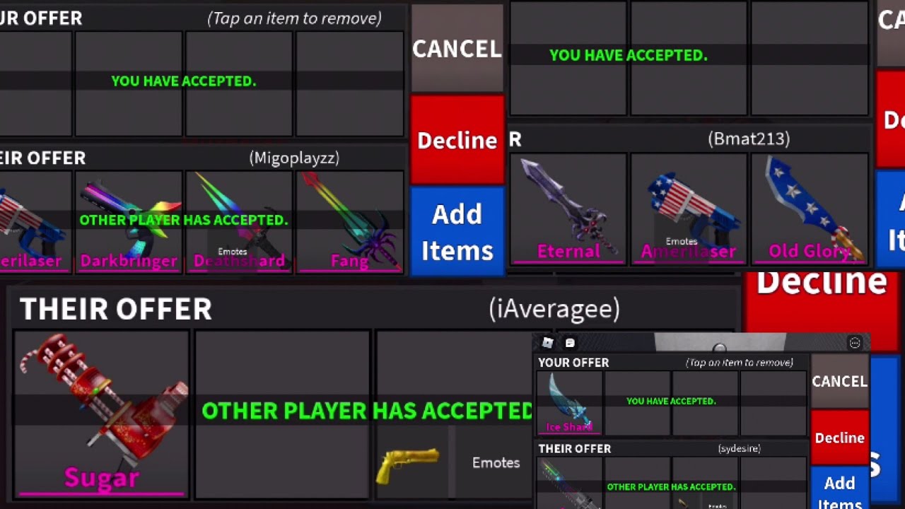 Mm2 Trading Montage Part 7 (HUGE OPS) I TRADED WITH BMAT YouTube