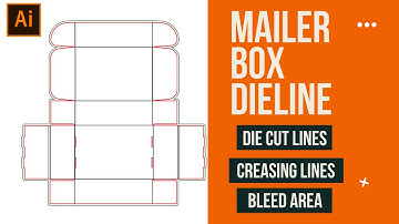 Mailer Box Design| How To Create Die Cut Lines, Creasing Lines, Bleed Area in Illustrator
