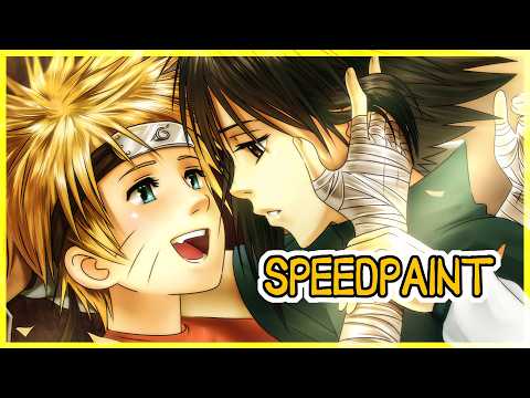 Sasuke & Naruto y2k [SPEEDPAINT low quality]