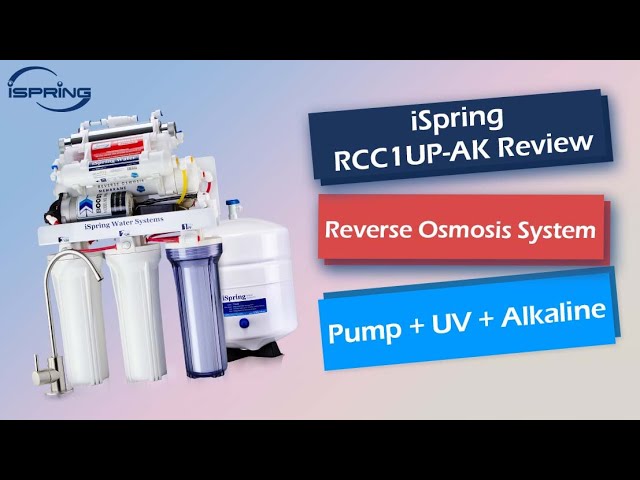 iSpring RCC1UP-AK 100GPD Système de Filtration d'eau par Osmose Inverse à 7  Étages sous Évier, Filtre à Eau pour Évier avec Reminéralisation Alcaline,  Pompe de Surpression et Filtre UV Ultraviolet : 