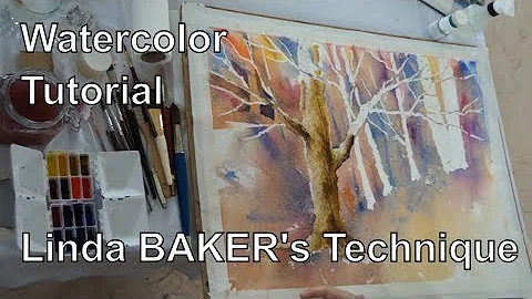 Linda Baker Watercolor technique Painting tutorial...