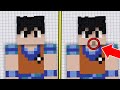 Desafio dos 7 erros dragon ball z no minecraft tente encontrar a diferena