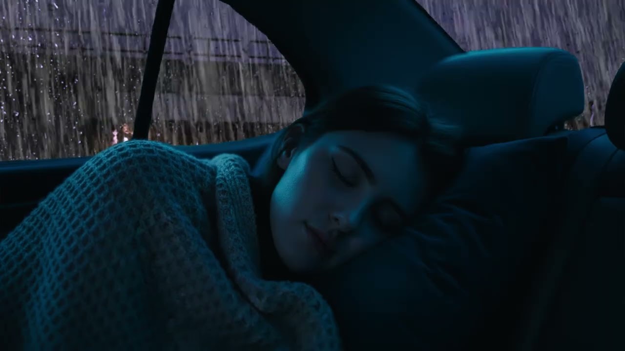 Cure Sleepless Nights 🌙 Relaxing Rain & Thunder 🛌 Cozy Car Ambiance for Deep Slumber