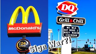 Mcdonalds Vs Dairy Queen Sign War Dairy Queen Mcdonalds Memes Internet World