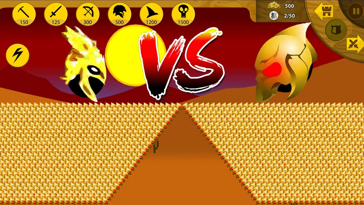 STICK WAR LEGACY | Army 9999 Head Archer Gold VS Army 9999 Head Final Gold🔥EPIC BATTLE