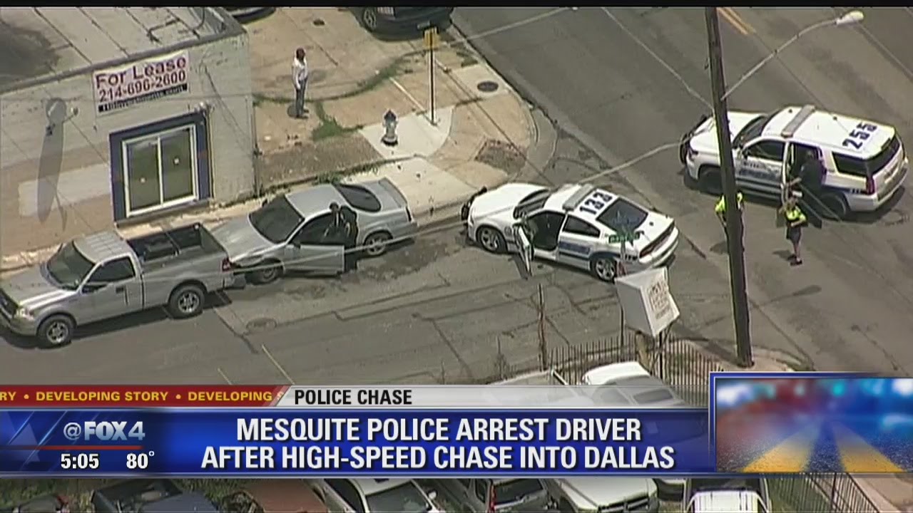 Mesquite man in custody after high speed police chase - YouTube