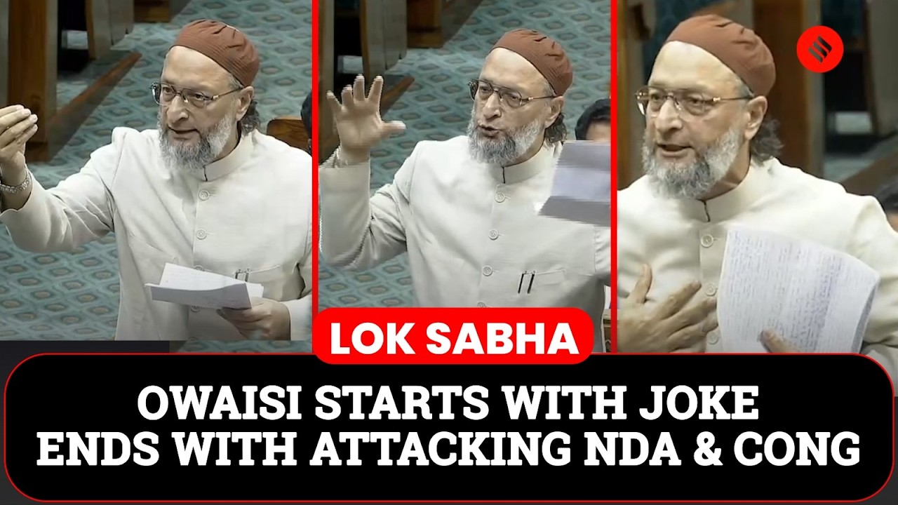 Owaisi Jokes With Amit Shah, Then Attacks NDA and Congress in Lok Sabha | Budget Session 2026