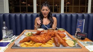 "THAT IS HUGE!" THE UNDEFEATED FISH & CHIPS CHALLENGE | MAYFAIR CHIPPY | @LeahShutkever