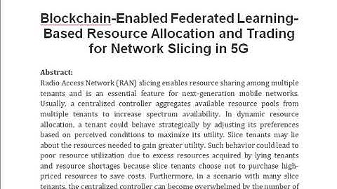 Blockchain Enabled Federated Learning Based Resource Allocation and Trading for Network Slicing in 5