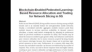 Blockchain Enabled Federated Learning Based Resource Allocation and Trading for Network Slicing in 5