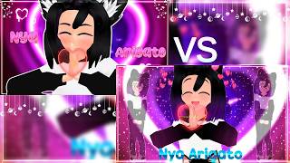 Nya arigato MMD animation VS Nya arigato MMD animation Remake