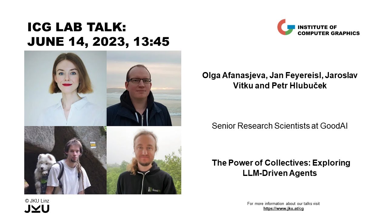 ICG JKU Lab Talk: Olga Afanasjeva, Jan Feyereisl, Jaroslav Vitku and ...