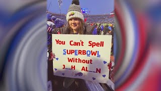 Bills fan goes viral for homemade sign at Sunday's playoff game