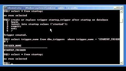 Oracle DBA Justin - How to create a trigger which fires when the Oracle database starts up.