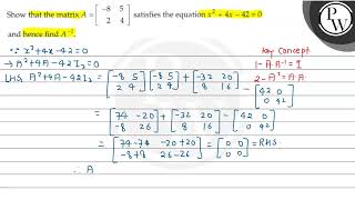 Show that the matrix \( A=\left[\begin{array}{rr}-8 & 5 \\ 2 & 4\en...