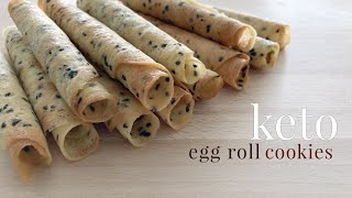 Crispy Keto Egg Roll Cookies