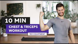 10 MIN CHEST & TRICEPS WOORKOUT// No equipment | Raivis Smukais