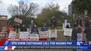 UTK dorm custodians call for hazard pay