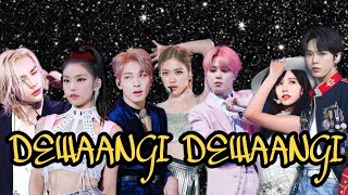 BTS|BLACKPINK|TWICE| SEVENTEEN|NCT|ITZY|TXT|STRAY KIDS MIX HINDI SONG DEWAANGI DEWAANGI 1K SPECIAL