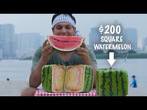 Eating a $200 Square Watermelon ★ ONLY in JAPAN