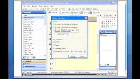 10-3 Syncing Outlook Contact and Calendar items into WorkCenter