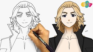 how to draw mikey tokyo revengers رسم مايكي من انمي طوكيو ريفنجرز | تعلم رسم انمي سهل جدا للمبتدئين