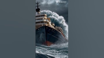 Con tàu gặp sóng quái vật trong siêu bão thật khủng khiếp | Tú Dia #storm #sieubao #shorts