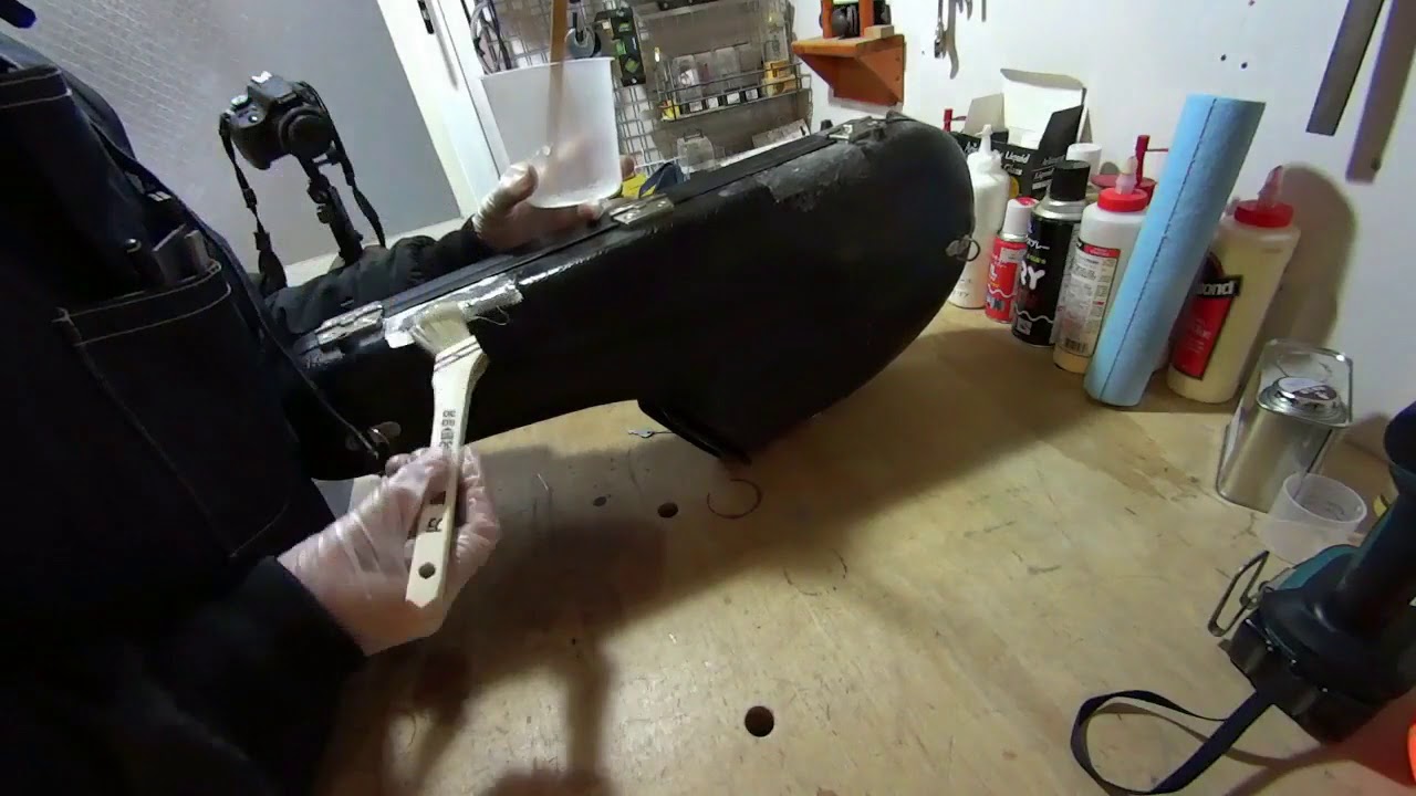 Simple fiberglass repair on saxophone case YouTube
