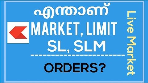 SL ,SLM, LIMIT Orders in Zerodha (Live Market Example)