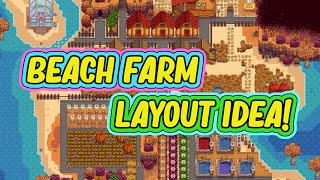 BEACH FARM LAYOUT IDEA! | Stardew Valley Layout screenshot 4